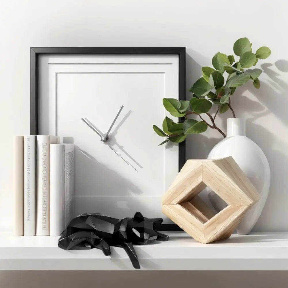 Sleek Silhouette Cat — Modern Minimalist Bookshelf Statue