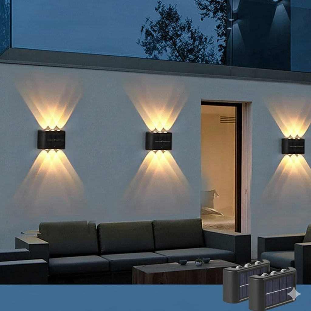 Waterproof Solar Wall Lamp Outdoor Up and Down