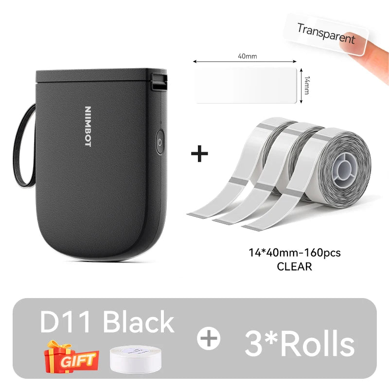 Portable Bluetooth Label Printer 300DPI Mini Maker