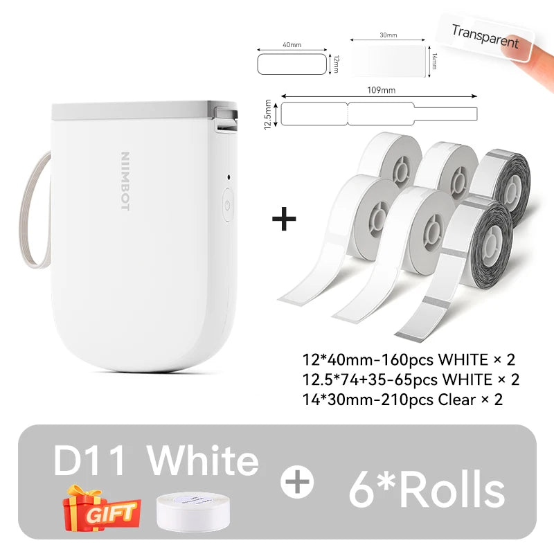 Portable Bluetooth Label Printer 300DPI Mini Maker