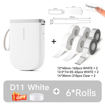 Portable Bluetooth Label Printer 300DPI Mini Maker