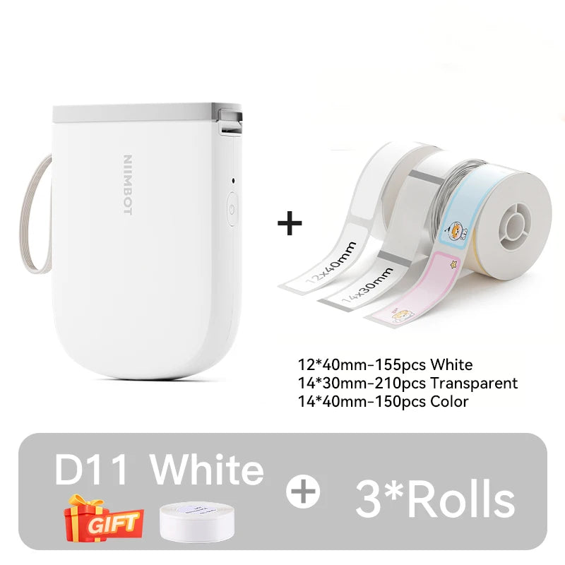 Portable Bluetooth Label Printer 300DPI Mini Maker