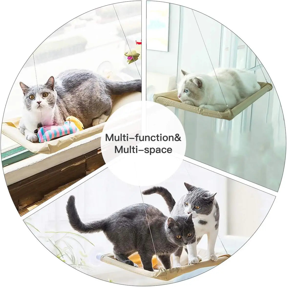 Cat Window Hammock Bed with Strong Suction Cups