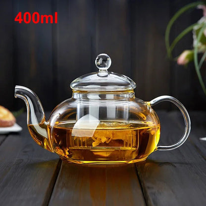 Premium Glass Tea Pot with Strainer
