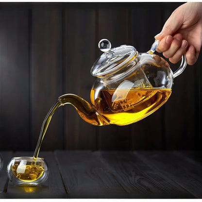 Premium Glass Tea Pot with Strainer
