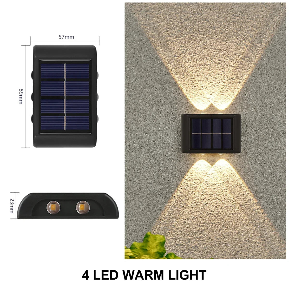 Waterproof Solar Wall Lamp Outdoor Up and Down