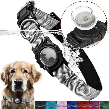 Reflective Waterproof AirTag Dog Collar Anti-Loss