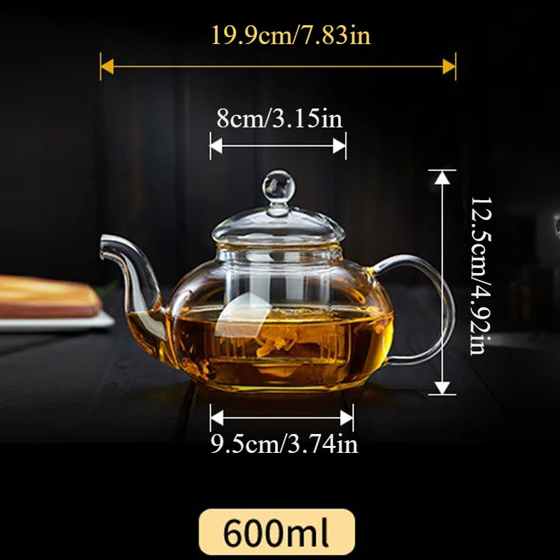 Premium Glass Tea Pot with Strainer