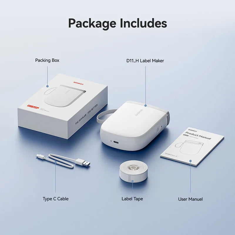 Portable Bluetooth Label Printer 300DPI Mini Maker