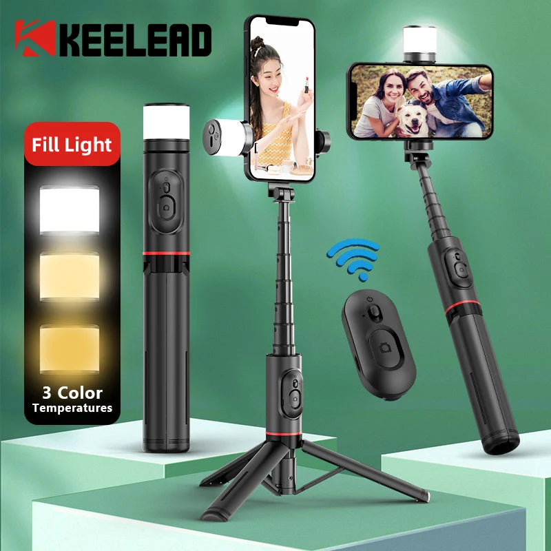 LumiFlex Bluetooth Tripod – Telescopic Selfie Stick for All Smartphones
