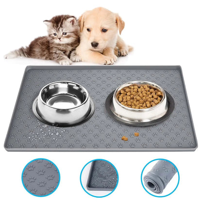 CleanPaws Dining Mat – Durable Silicone Protector for Cats & Dogs