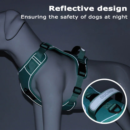 No Pull Dog Harness with AirTag Holder Reflective