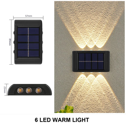 Waterproof Solar Wall Lamp Outdoor Up and Down