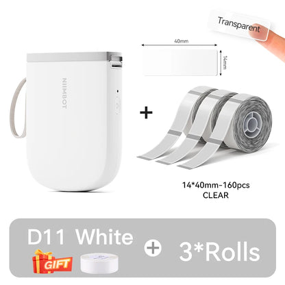 Portable Bluetooth Label Printer 300DPI Mini Maker