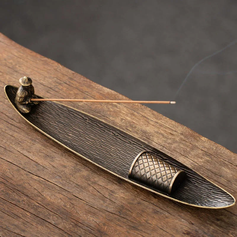 Tranquil Voyage Fisherman Incense Holder