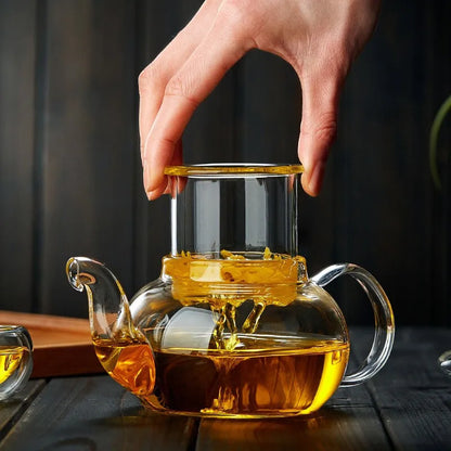 Premium Glass Tea Pot with Strainer
