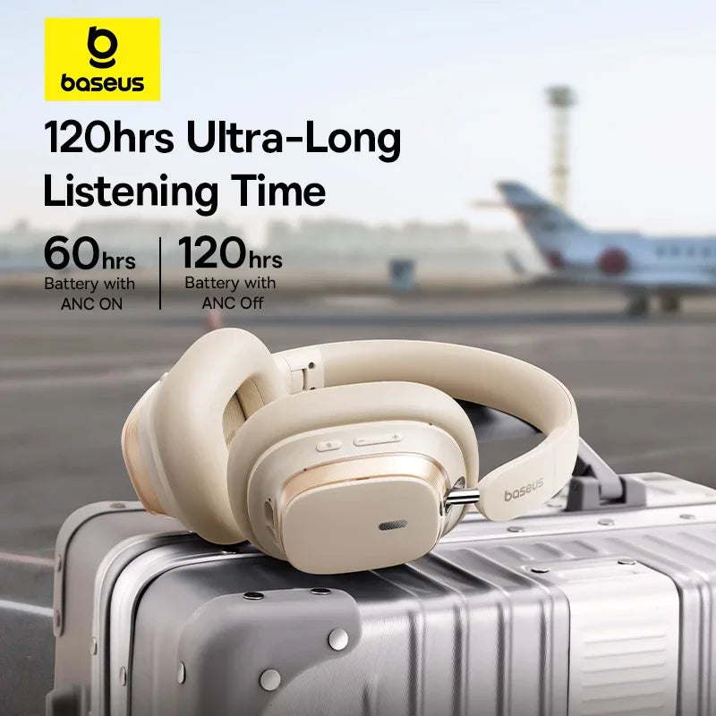 Premium Over-Ear Wireless Headphones with 46dB Active Noise Cancelling, Bluetooth 5.4 & Hi-Res Audio
