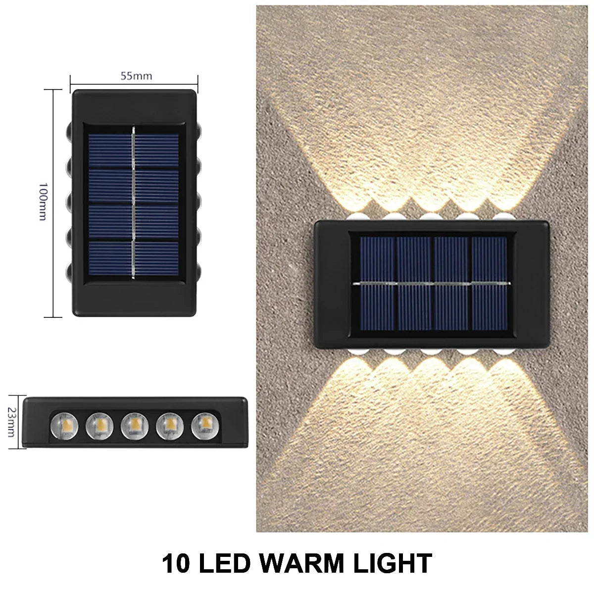 Waterproof Solar Wall Lamp Outdoor Up and Down
