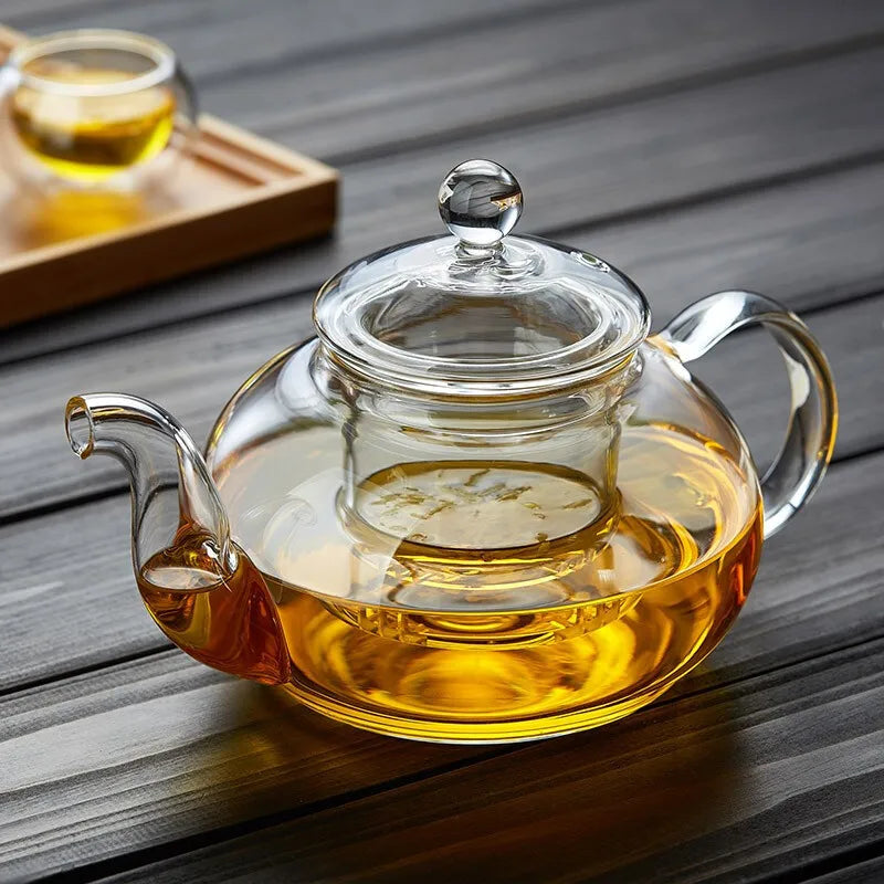 Premium Glass Tea Pot with Strainer