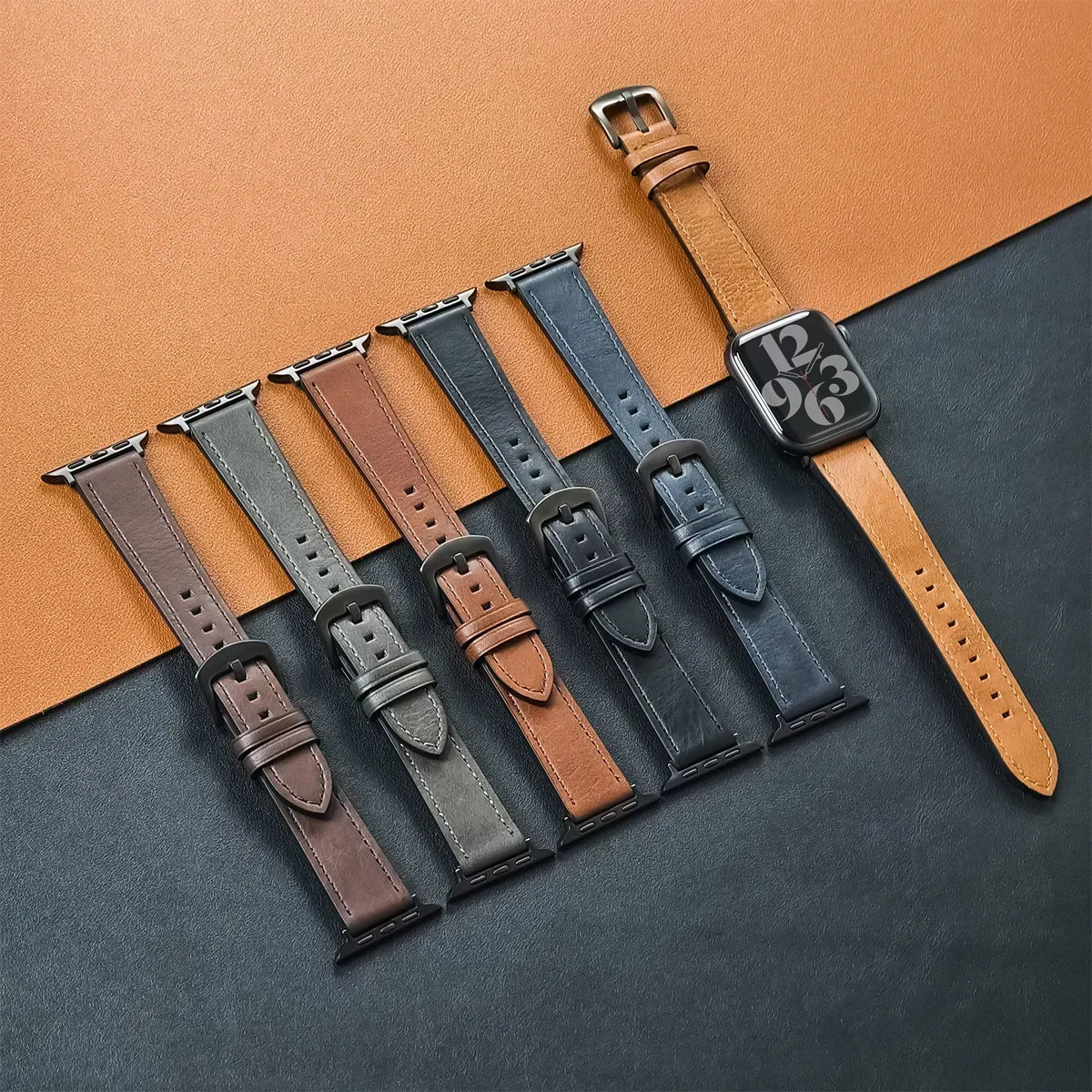 Premium Calf Leather Apple Watch Band