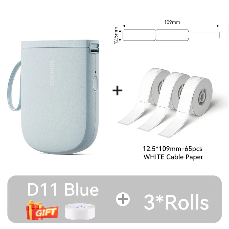 Portable Bluetooth Label Printer 300DPI Mini Maker