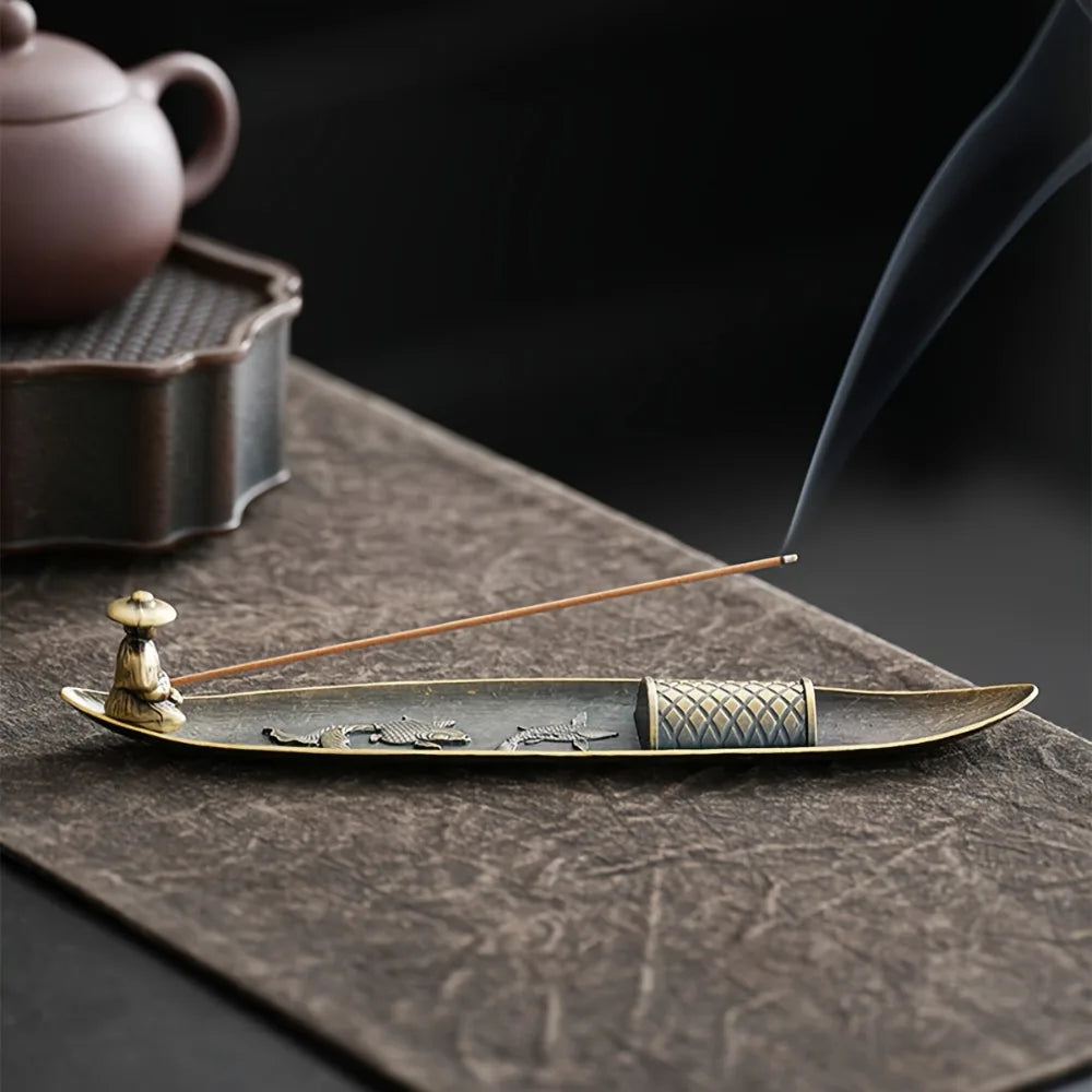 Tranquil Voyage Fisherman Incense Holder