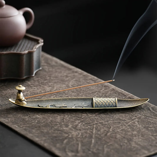 Tranquil Voyage Fisherman Incense Holder