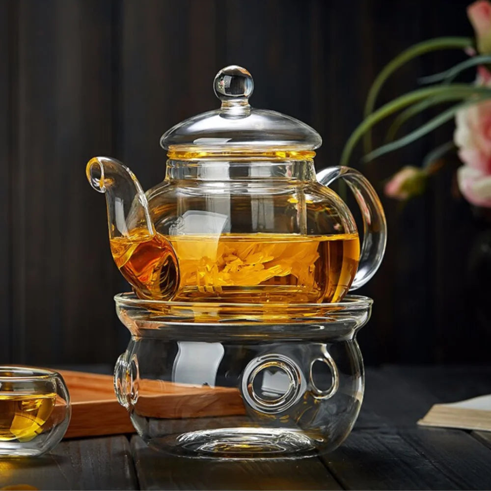 Premium Glass Tea Pot with Strainer