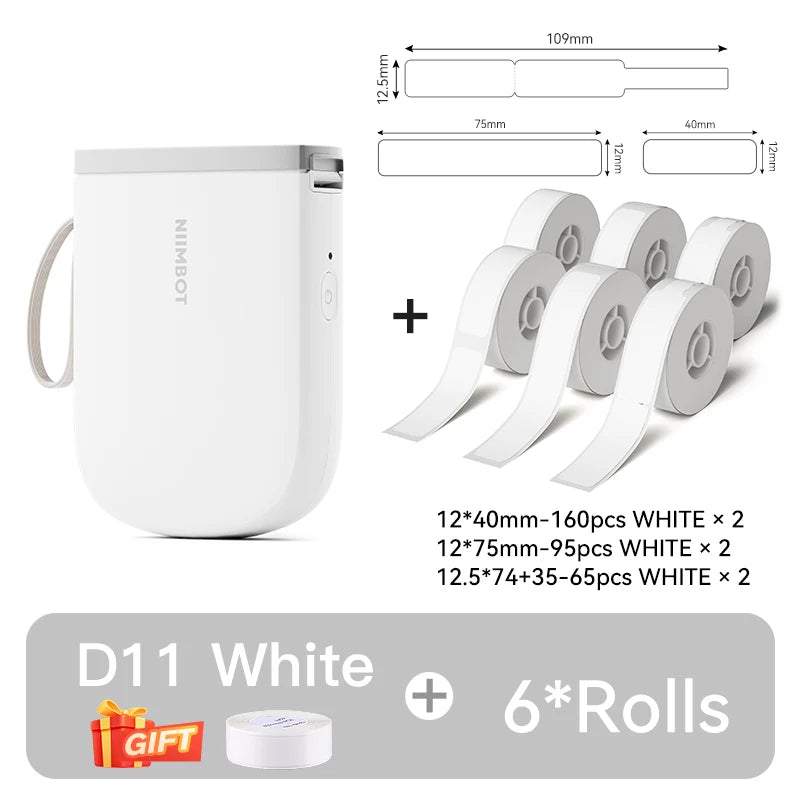 Portable Bluetooth Label Printer 300DPI Mini Maker