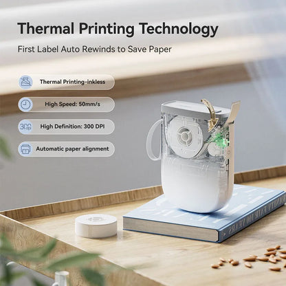 Portable Bluetooth Label Printer 300DPI Mini Maker