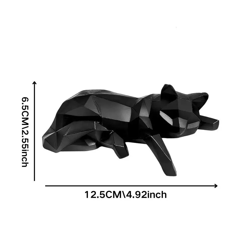 Sleek Silhouette Cat — Modern Minimalist Bookshelf Statue