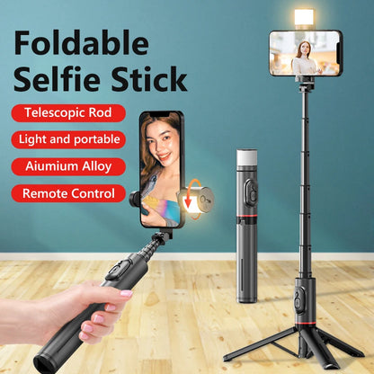 LumiFlex Bluetooth Tripod – Telescopic Selfie Stick for All Smartphones