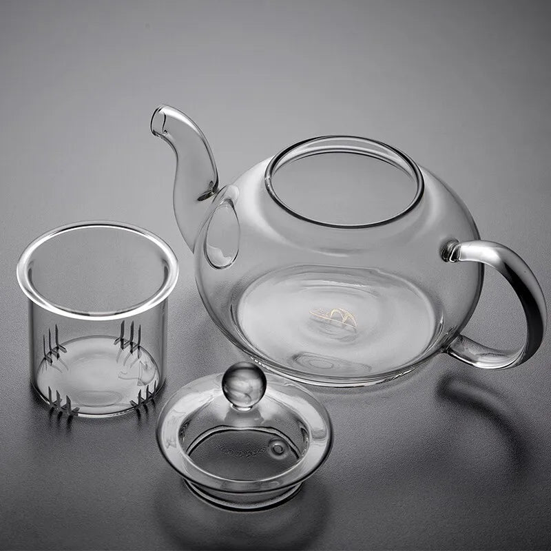 Premium Glass Tea Pot with Strainer