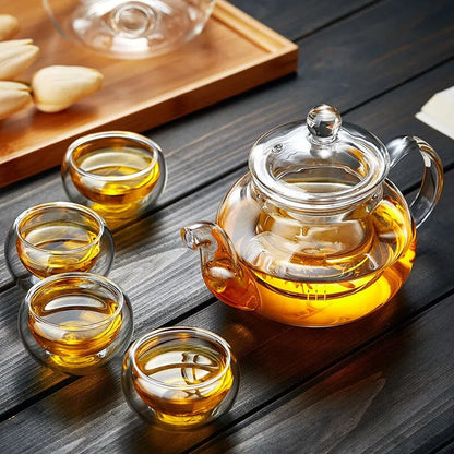 Premium Glass Tea Pot with Strainer
