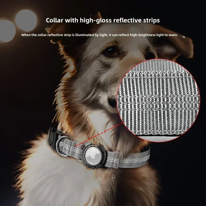 Reflective Waterproof AirTag Dog Collar Anti-Loss