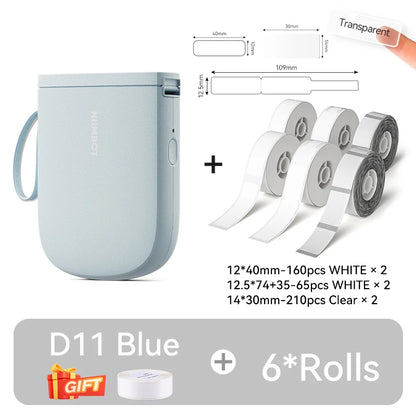 Portable Bluetooth Label Printer 300DPI Mini Maker